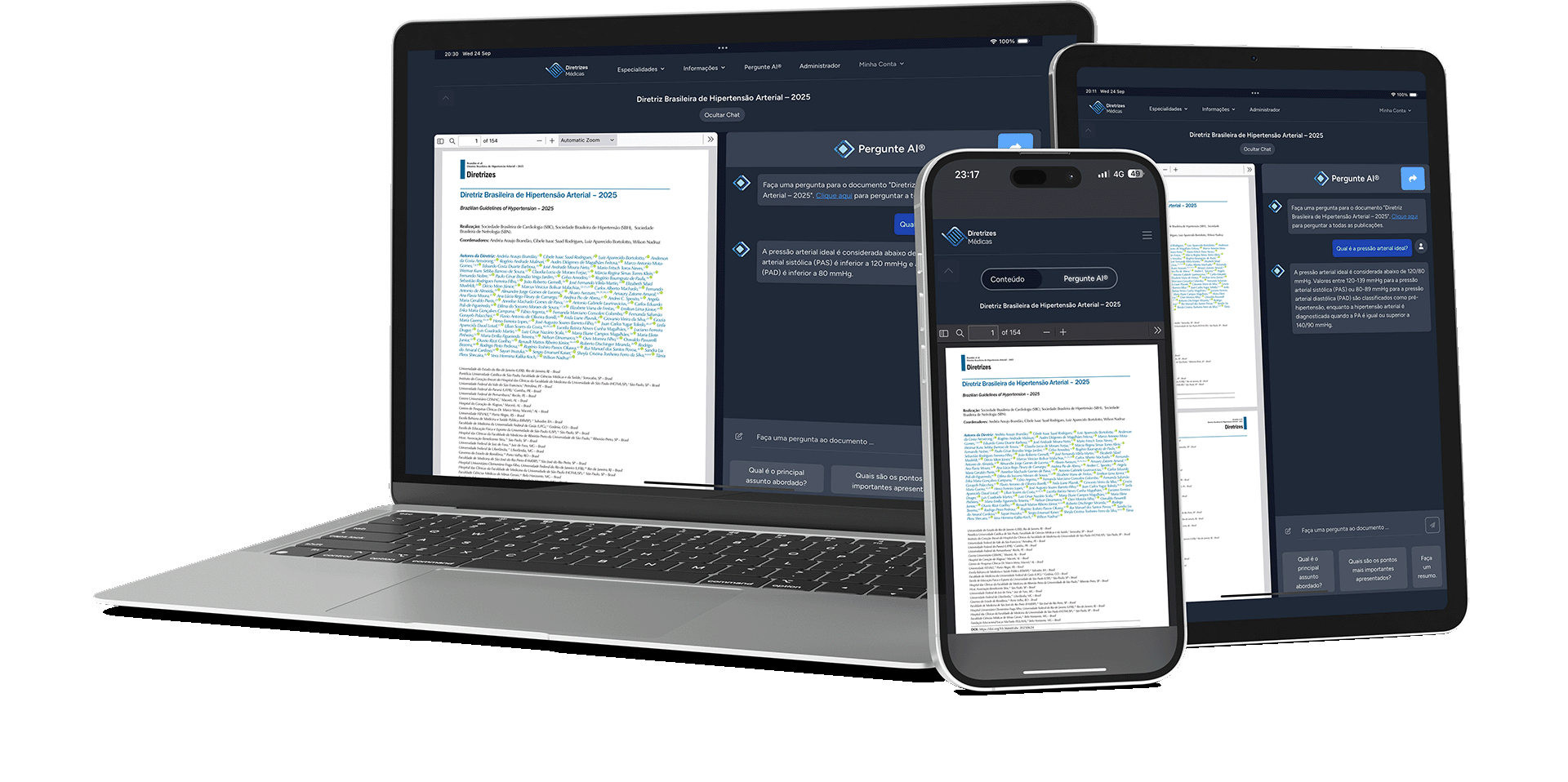 Visão geral do Diretrizes Médicas